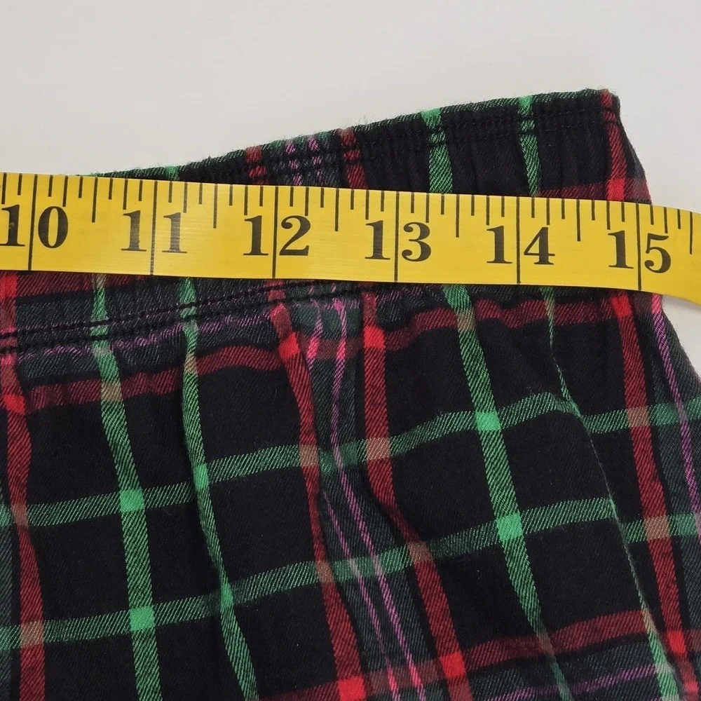 Victoria's Secret PINK Logo Holiday Plaid Sleep Shorts‎ Size M Loungewear
